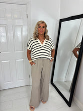 Load image into Gallery viewer, FREYA Cream/Black Knit Top
