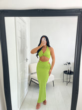 Load image into Gallery viewer, LACY Lime Green Tie Co Ord
