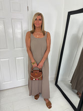 Load image into Gallery viewer, DINA Taupe Maxi Sun Dress
