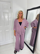 Load image into Gallery viewer, ISLA Heather Purple Full Length Co Ord
