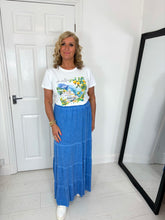 Load image into Gallery viewer, PIPER Blue Tiered Skirt
