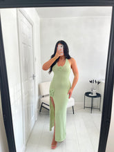 Load image into Gallery viewer, JAYDEN Green Flower Knit Dress
