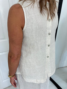 SIAN Natural Stone Linen Wide Leg Co Ord