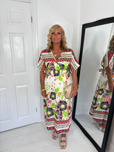 Load image into Gallery viewer, AMBER Red/Black Exotic Print Dress
