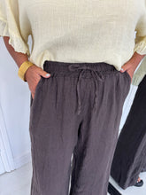 Load image into Gallery viewer, EMMA Chocolate Brown Linen Trouser
