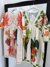 Load image into Gallery viewer, TAYA Tropical Linen Mix Smock Dress
