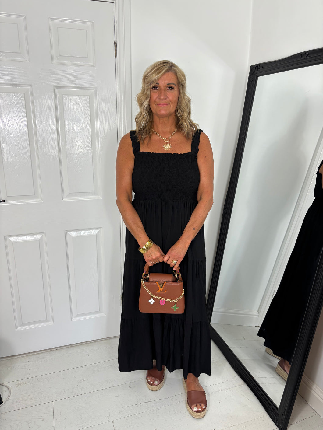LILY Black Tiered Sun Dress