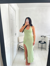 Load image into Gallery viewer, JAYDEN Green Flower Knit Dress
