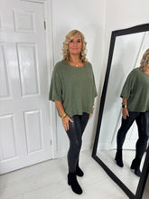 Load image into Gallery viewer, MILLY Khaki Soft Knit Jumper
