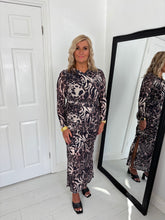 Load image into Gallery viewer, SADIE Animal Print Mesh Dress
