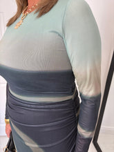 Load image into Gallery viewer, LARA Green Long Sleeve Mesh Dress
