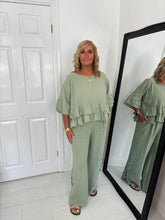 Load image into Gallery viewer, RUBY Khaki Linen Mix Co Ord
