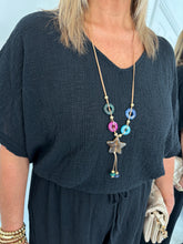 Load image into Gallery viewer, TILLY Black Trouser Co Ord With Necklace
