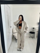 Load image into Gallery viewer, KENNEDY Stone Zip Up Wide Leg Tracksuit
