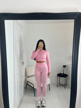 Load image into Gallery viewer, KAYLA Pink Ribbed Seamless Lounge Set
