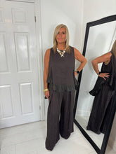 Load image into Gallery viewer, JADE Chocolate Brown Wide Leg Trouser Co Ord
