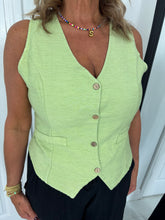 Load image into Gallery viewer, JOSIE Olive Green Sleeveless Waistcoat
