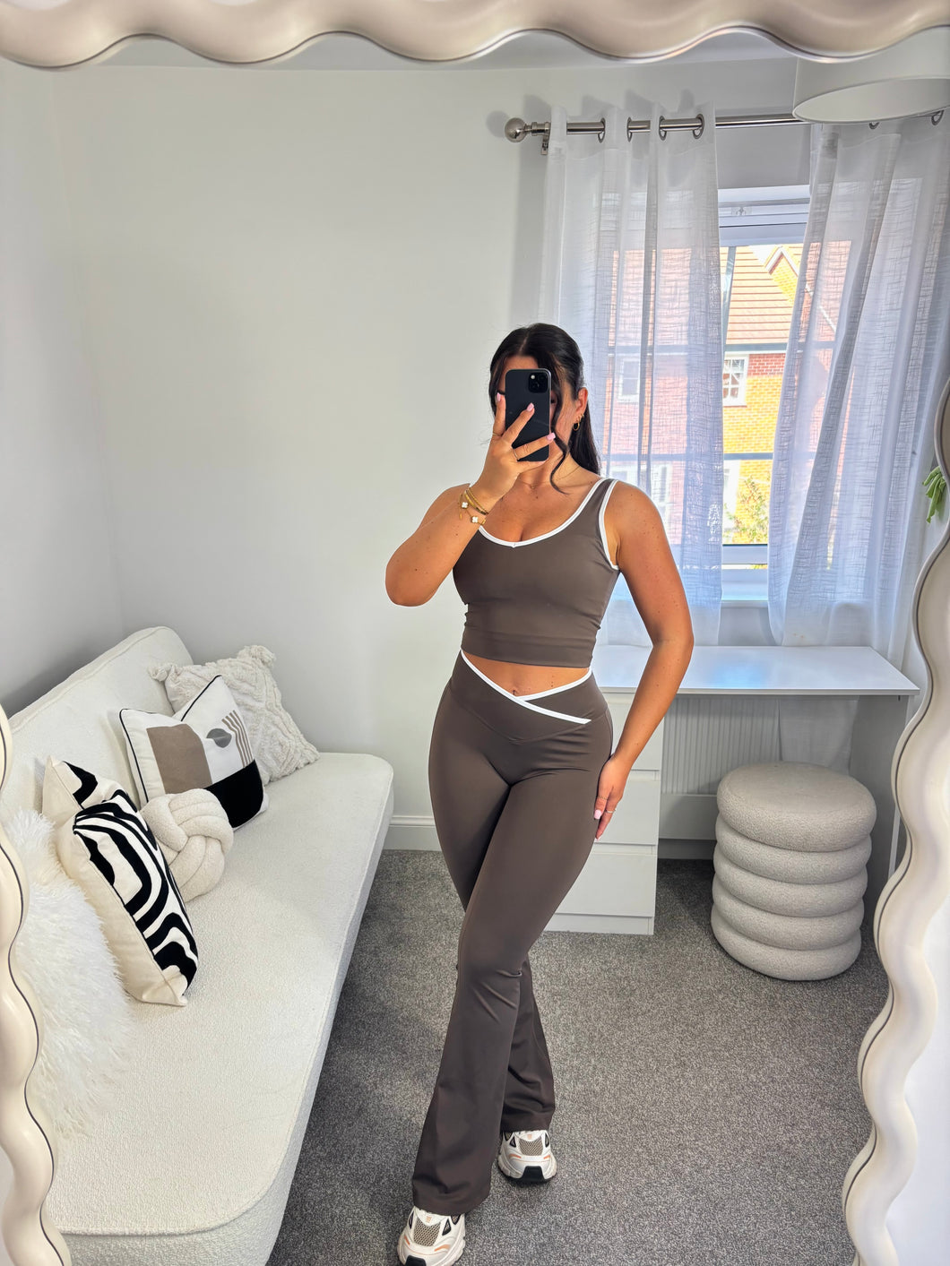 WILLOW Chocolate Brown Contrast Co Ord