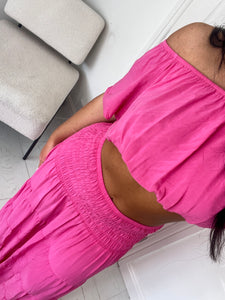 MIMI Pink Maxi Tiered Co Ord