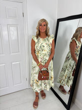 Load image into Gallery viewer, BETSY Pastel Yellow Shirred Frill Long Dress
