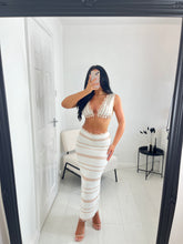 Load image into Gallery viewer, ANNIE Taupe/White Stripe Knit Co Ord
