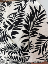 Load image into Gallery viewer, SERENA Black/White Leaf Print Midi Dress
