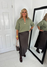 Load image into Gallery viewer, LIBBY Green Knit V Neck Jumper
