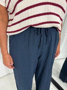 INDIA Navy Linen Trouser