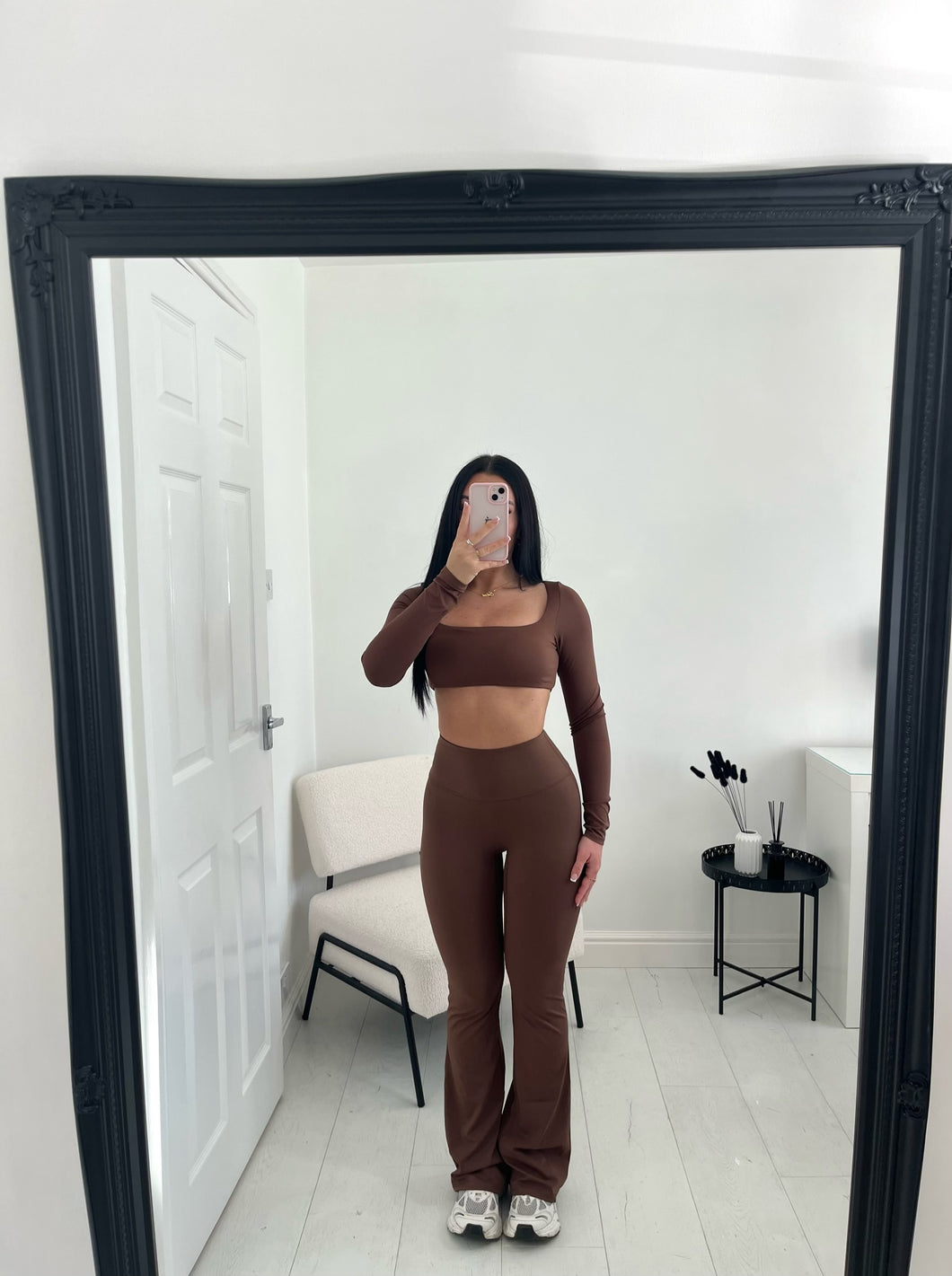 KHLOE Brown Cropped Co Ord