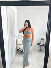 Load image into Gallery viewer, ZOEY Grey Twist Rope Strap Maxi Co Ord
