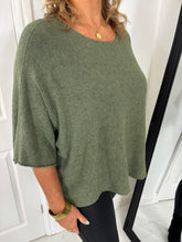 Load image into Gallery viewer, MILLY Khaki Soft Knit Jumper
