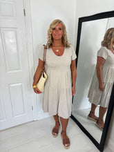 Load image into Gallery viewer, JODIE Stone Classic T- Shirt Tiered Dress
