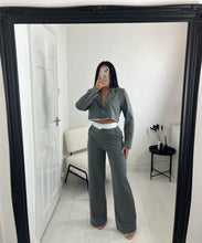 Load image into Gallery viewer, CARLY Grey Cropped Blazer Co Ord
