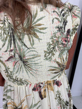 Load image into Gallery viewer, BETSY Pastel Yellow Shirred Frill Long Dress
