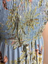 Load image into Gallery viewer, BETSY Denim Blue Shirred Frill Long Dress
