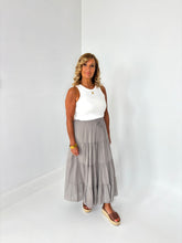 Load image into Gallery viewer, MADDY Taupe Gypsy Tiered Skirt
