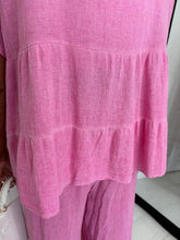 Load image into Gallery viewer, TIFFANY Bubblegum Pink Linen Mix Barrel Leg Co Ord
