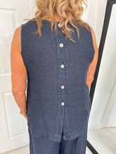 Load image into Gallery viewer, SIAN French Navy Linen Wide Leg Co Ord
