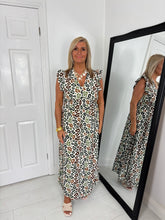 Load image into Gallery viewer, ALICE Black/Khaki Leopard Dress
