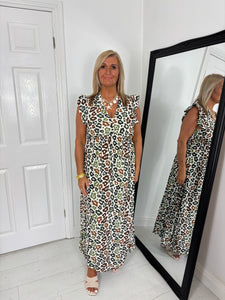 ALICE Black/Khaki Leopard Dress