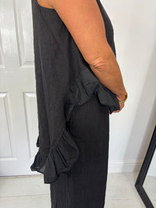 JADE Black Wide Leg Trouser Co Ord