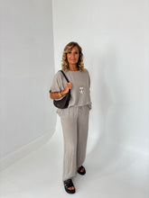 Load image into Gallery viewer, LOLA Taupe Linen Mix Co Ord With Necklace
