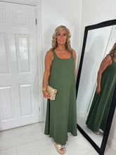 Load image into Gallery viewer, DINA Khaki Maxi Sun Dress

