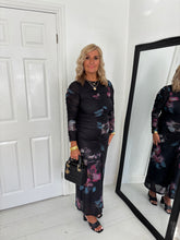 Load image into Gallery viewer, SKYE Black Floral Mesh Dress
