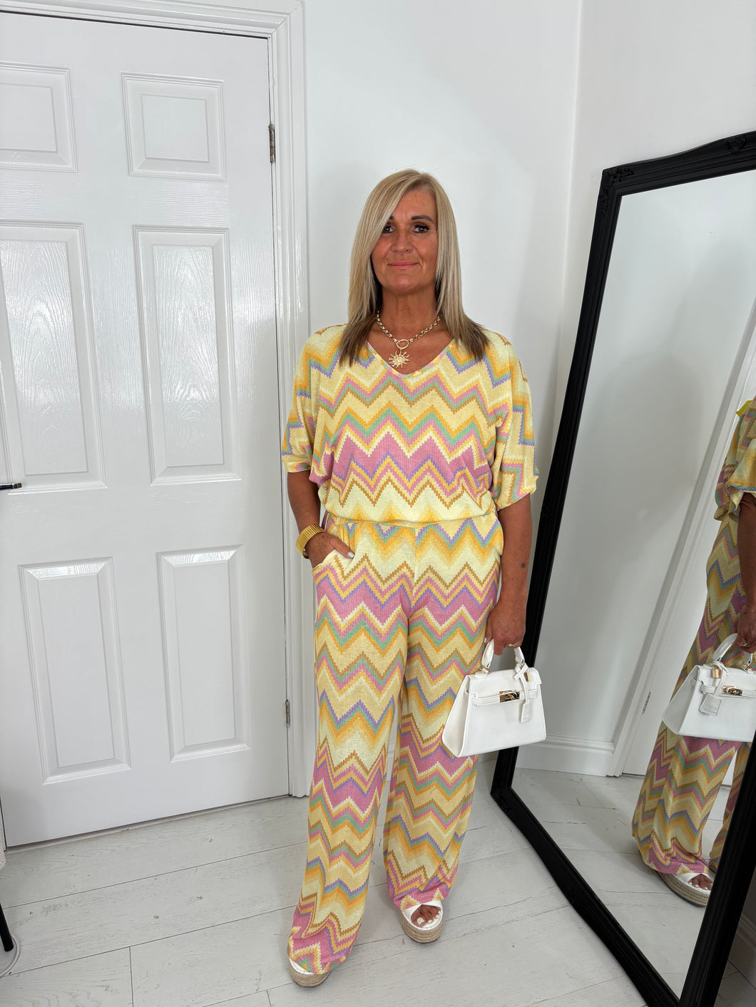 PENNY Yellow Chevron Pattern Co Ord