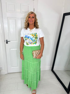 PIPER Green Tiered Skirt