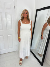 Load image into Gallery viewer, LILY Off White Tiered Sun Dress
