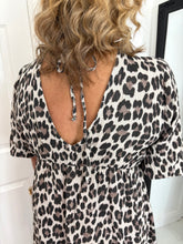 Load image into Gallery viewer, LUNA Brown/Black Leopard Cheesecloth Midi Dress
