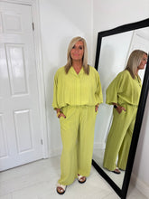 Load image into Gallery viewer, JENNA Olive Green With Pin Stripe Co Ord
