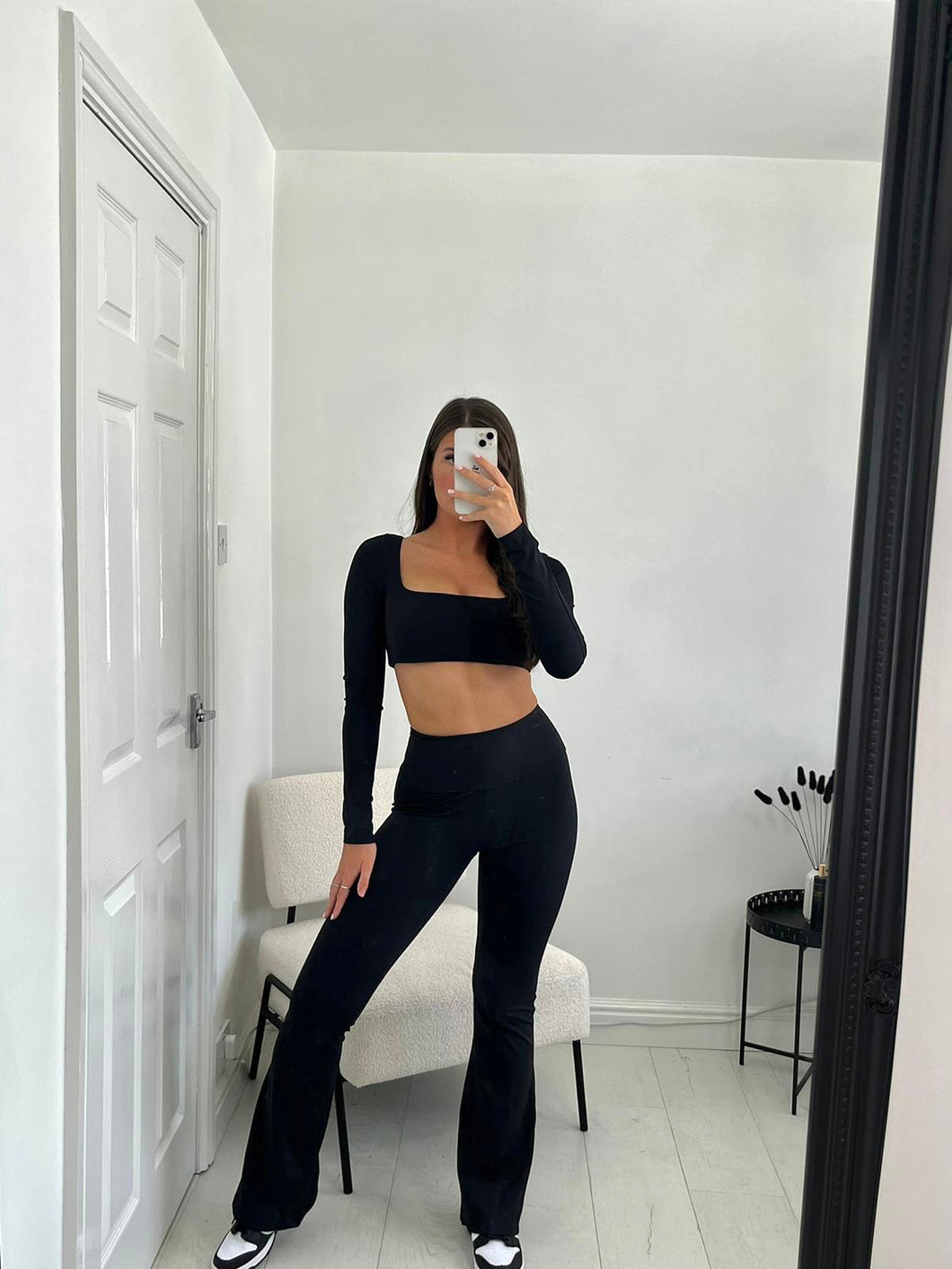 KHLOE Black Cropped Co Ord